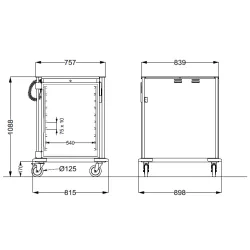 Armoire chauffante pour assiettes ROCAM 039TH2/1C10