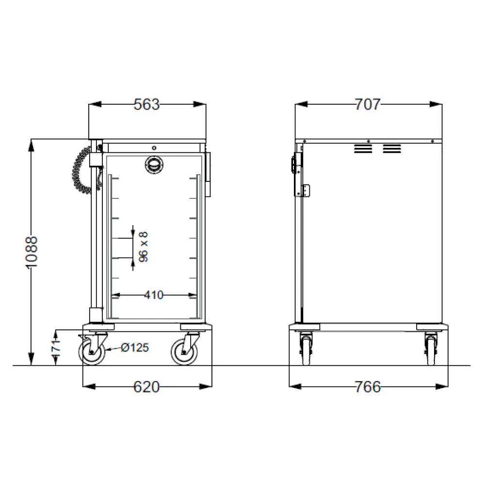 Armoire chauffante pour assiettes ROCAM 039TH6/4L8