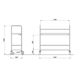 Chariot de transport pour conteneurs ROCAM 02800PLEI/CEL