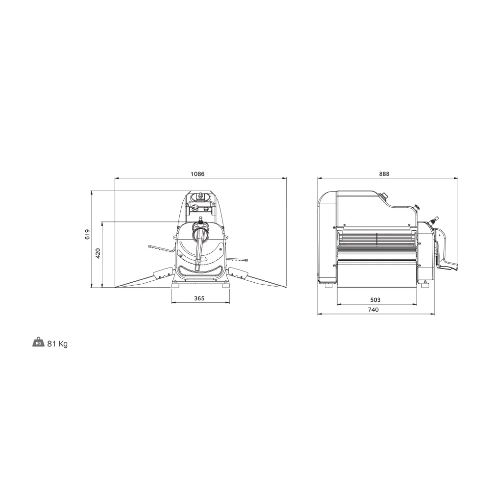 Laminoir à pâte ROLLMATIC S5BM