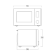 Four à micro-ondes Scandomestic HOME 33090027210000