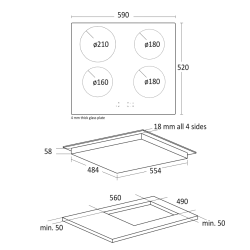 Table de cuisson Scandomestic HOME 33058010000IKP60