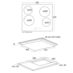 Table de cuisson Scandomestic HOME 33050061310000