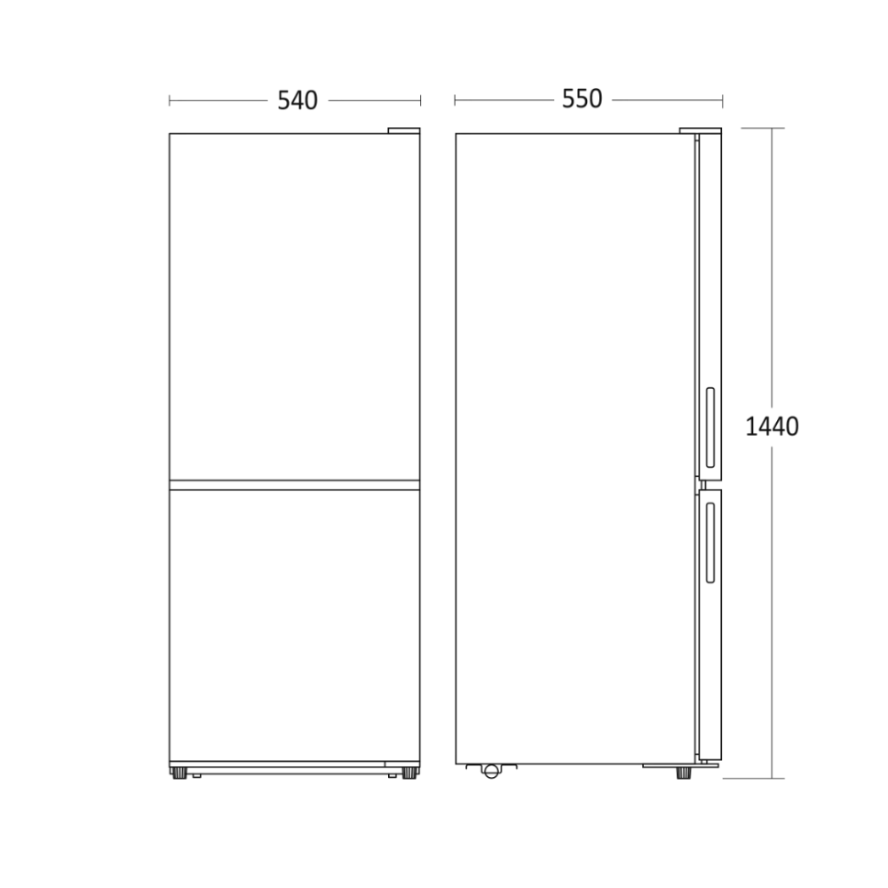 Réfrigérateur combiné Scandomestic HOME 01030231W10000