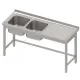 Table en acier inoxydable avec évier Stalgast 983926160