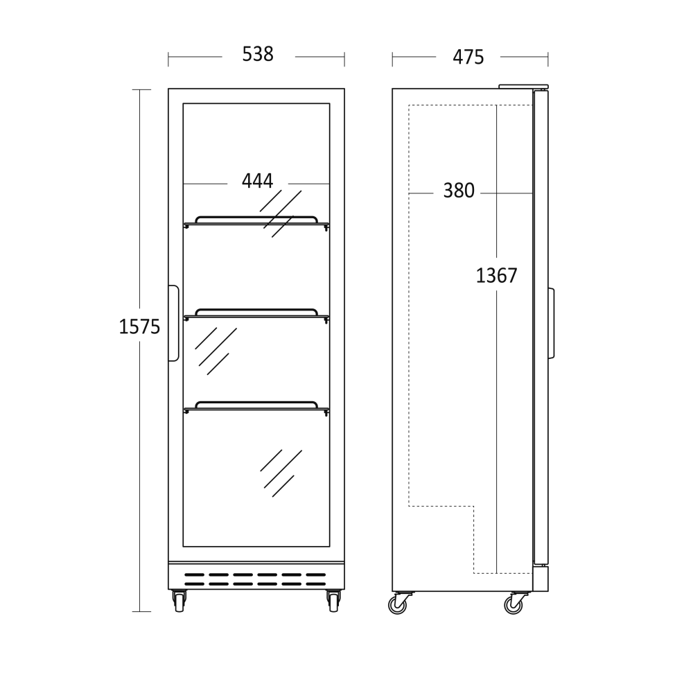 Armoire réfrigérée vitrée SCANDOMESTIC 26310181BE10000
