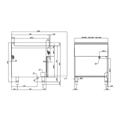 Cuisinière électrique avec four pour navires LOTUS 0980083AX