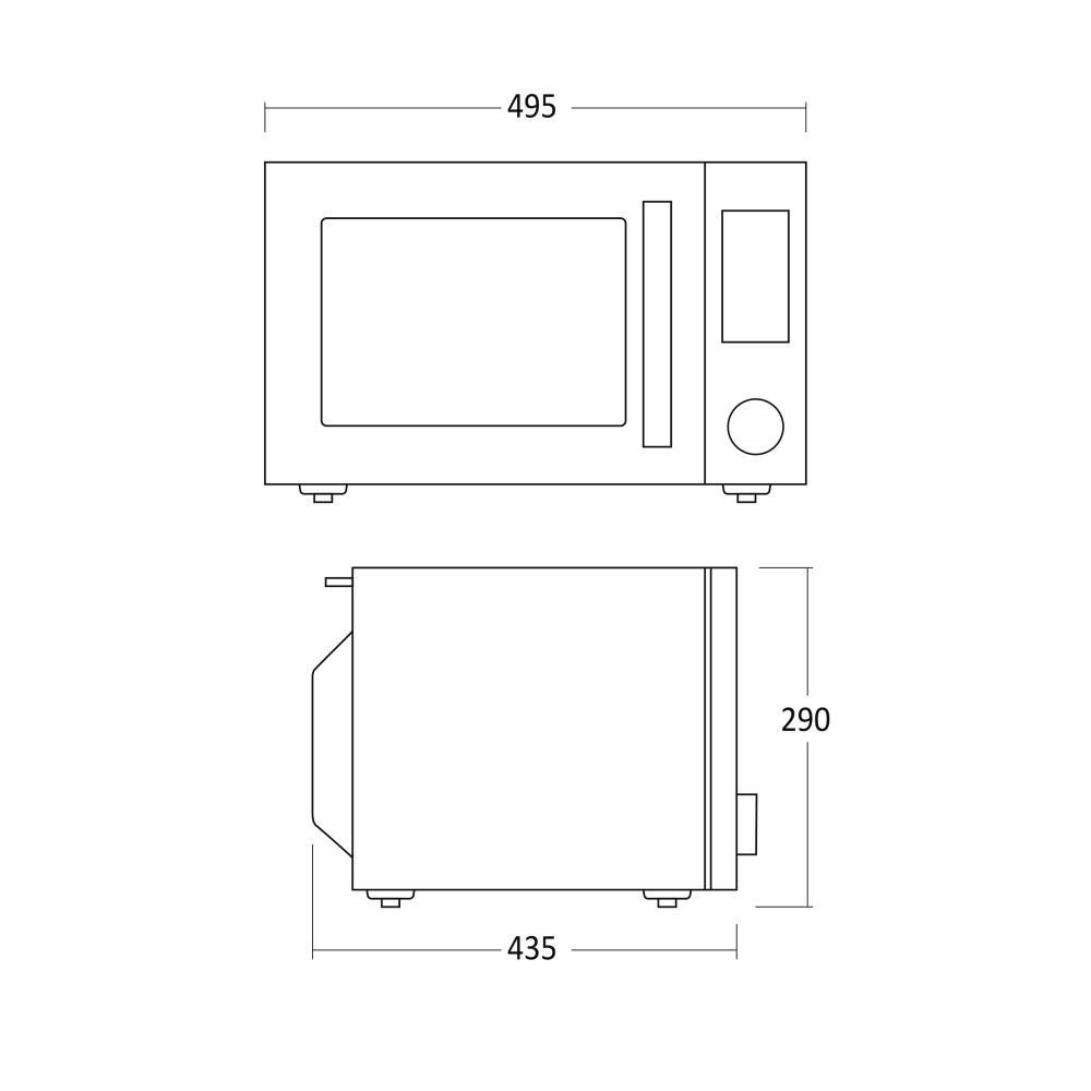 Four à micro-ondes Scandomestic HOME 33097210000MWC26B