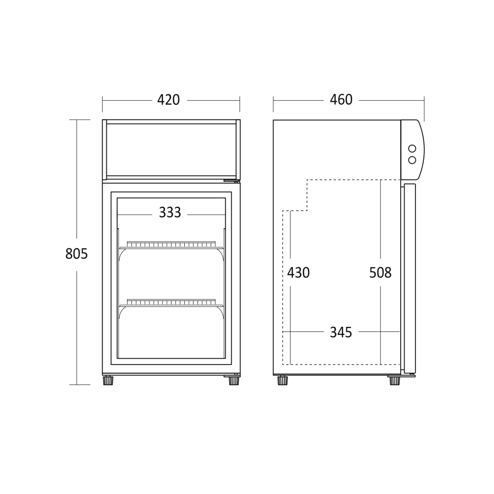 Armoire réfrigérée vitrée SCANDOMESTIC 26310051BE10000