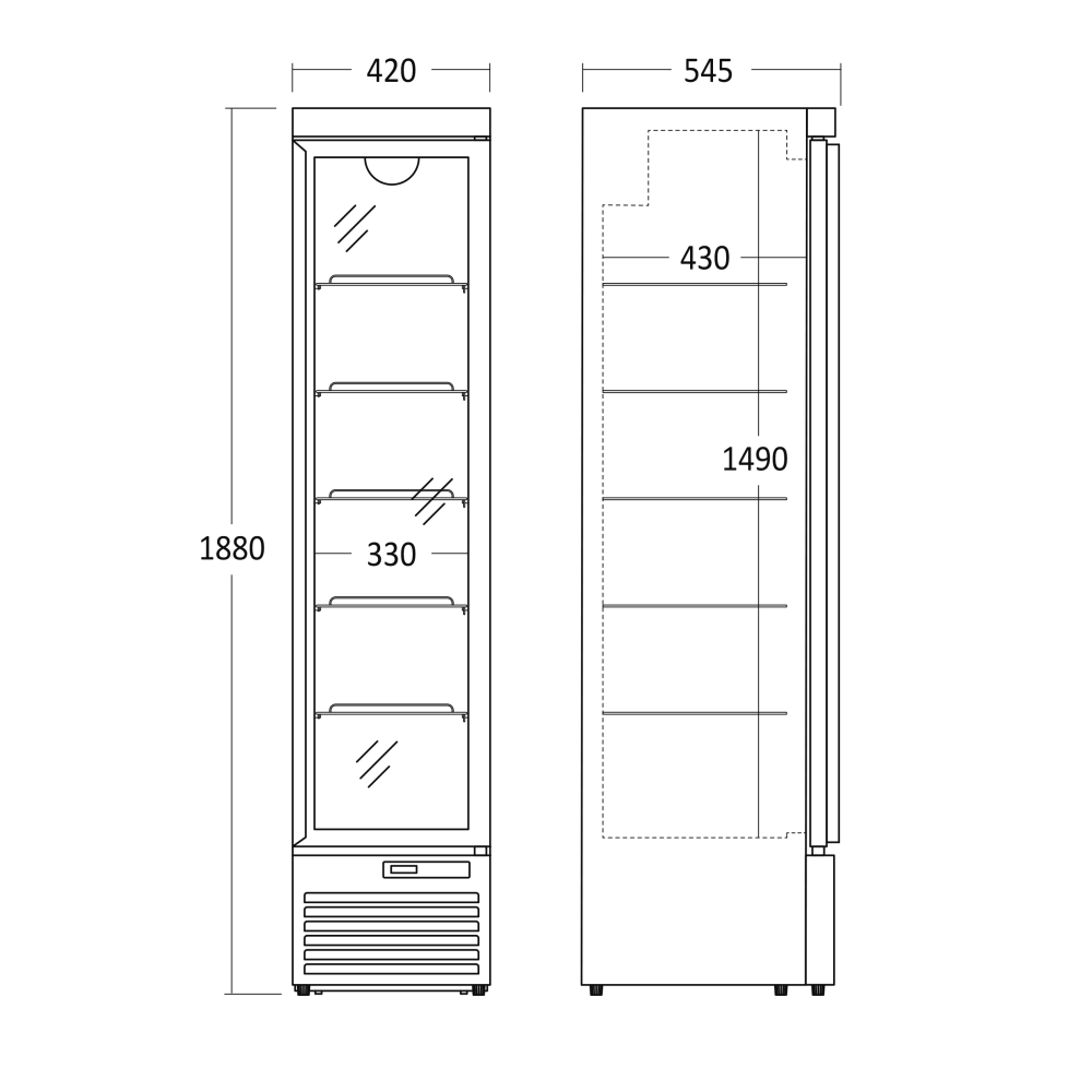 Armoire réfrigérée vitrée SCANDOMESTIC 26311110000DC160BD