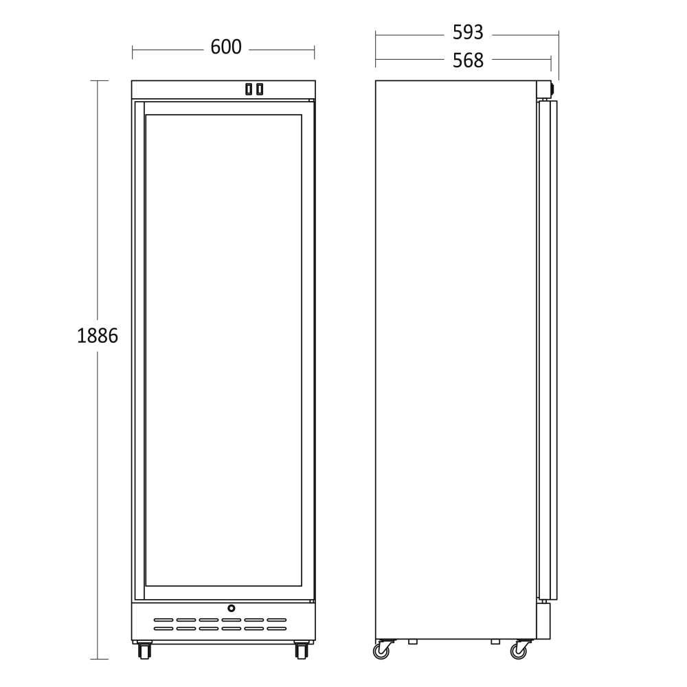 Armoire réfrigérée vitrée SCANDOMESTIC 26311110000DC389BD