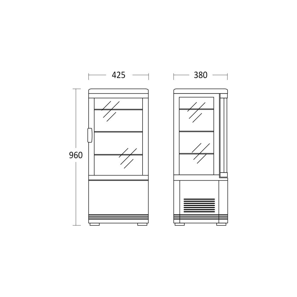 Armoire réfrigérée vitrée SCANDOMESTIC 19310082BE10000