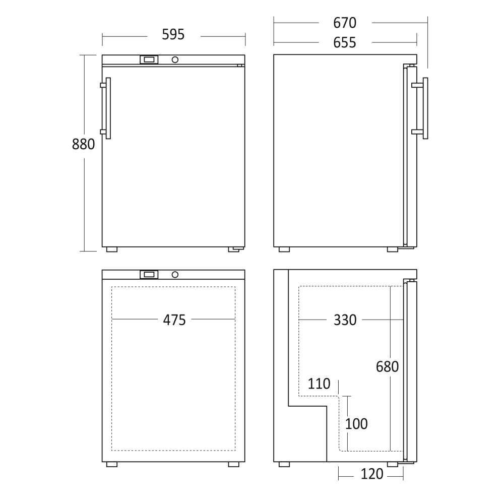 Réfrigérateur Scandomestic HOME 31318510000GUR190W