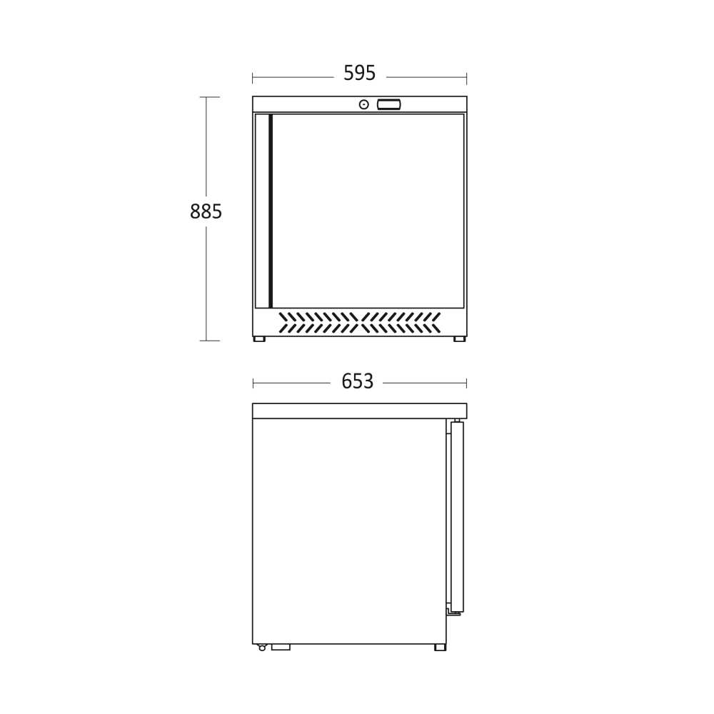 Congélateur vertical SCANDOMESTIC 60324510000GUF200X