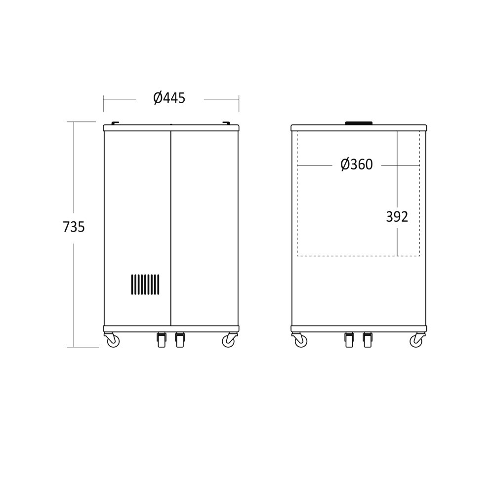 Vitrine cylindrique pour canettes SCANDOMESTIC 26310042BE10000