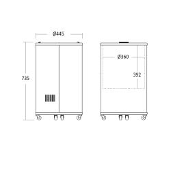 Vitrine cylindrique pour canettes SCANDOMESTIC 26310042BE10000