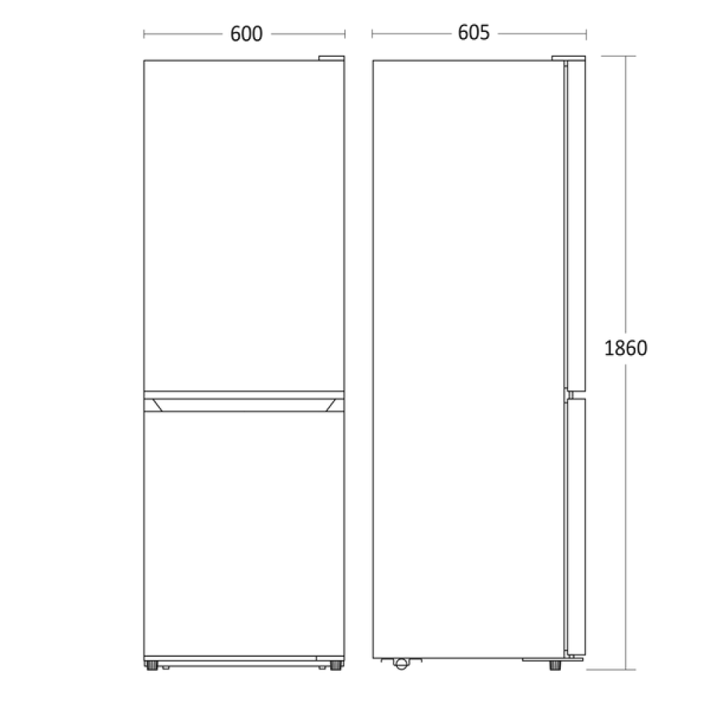 Réfrigérateur combiné Scandomestic HOME 61033510000CBF293NFWD