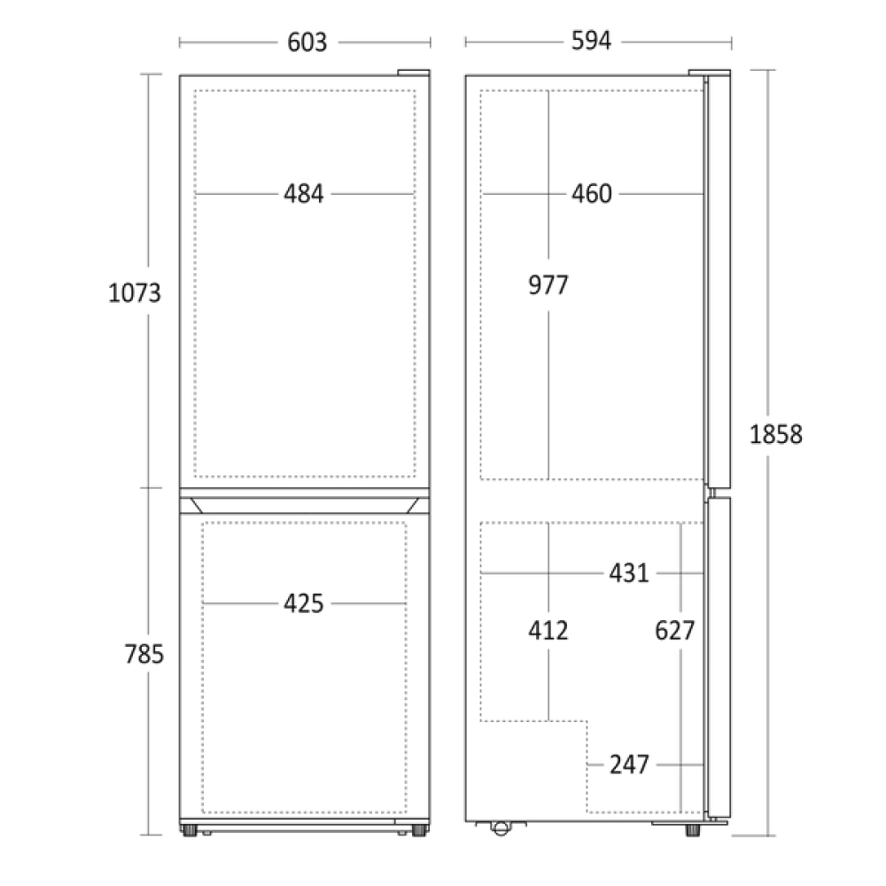 Réfrigérateur combiné Scandomestic HOME 61033510000CBF315XE