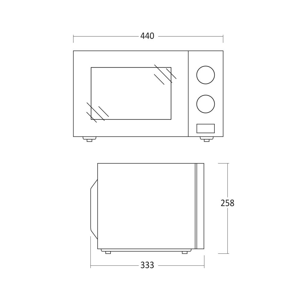 Four à micro-ondes Scandomestic HOME 33097010000MWS20B