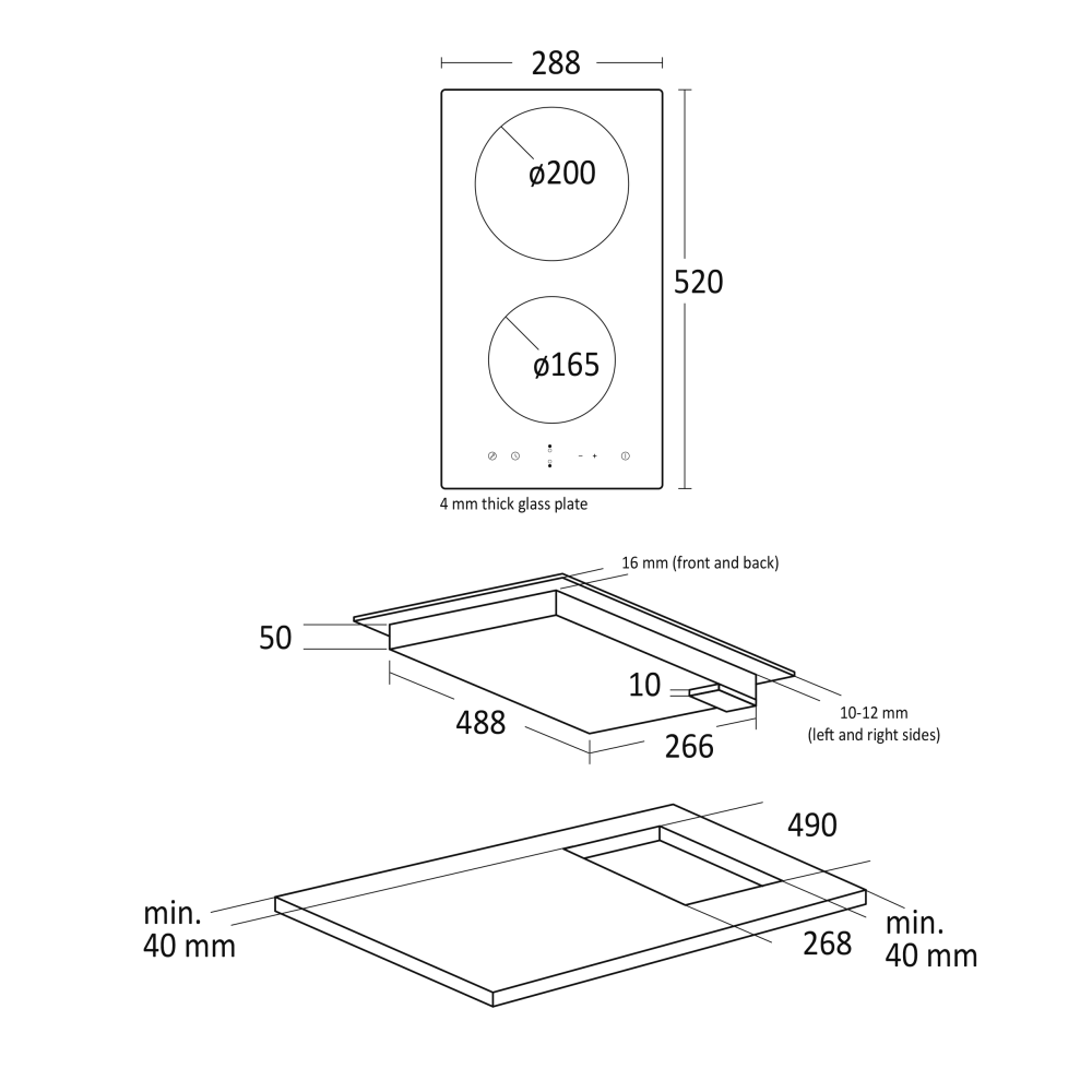 Table de cuisson Scandomestic HOME 33058110000HOC30P