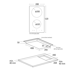 Table de cuisson Scandomestic HOME 33058110000HOC30P