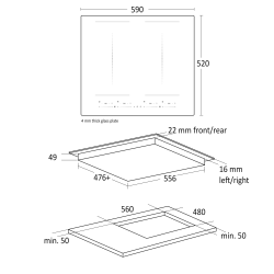 Table de cuisson Scandomestic HOME 33058010000HOI60F2FLEX