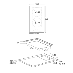 Table de cuisson Scandomestic HOME 33058010000HOI30P1FLEX