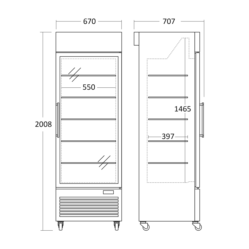 Vitrine congélateur SCANDOMESTIC 25324010000DF400BD
