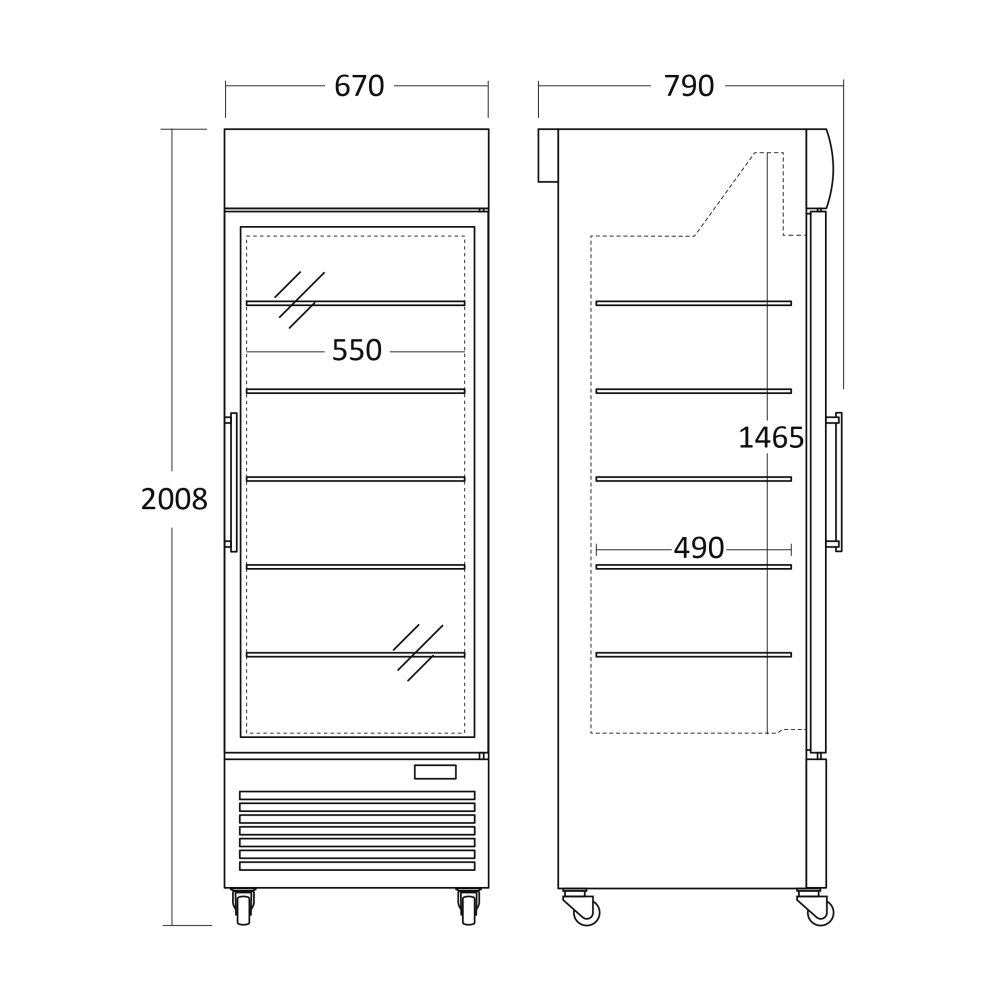 Vitrine congélateur SCANDOMESTIC 253240DF500BD