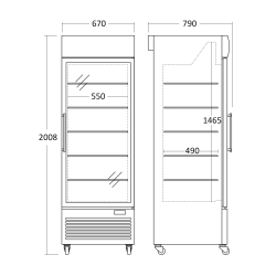 Vitrine congélateur SCANDOMESTIC 253240DF500BD
