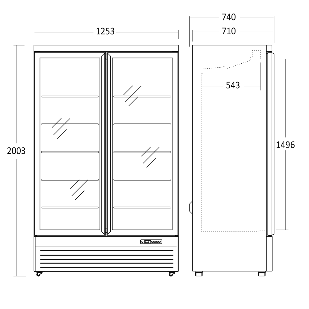 Vitrine congélateur SCANDOMESTIC 25324010000DF1006BD