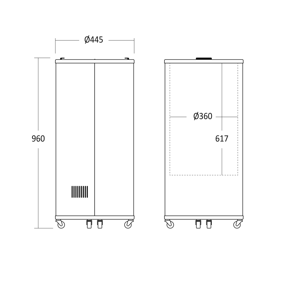Vitrine cylindrique pour canettes SCANDOMESTIC 26310066BE10000