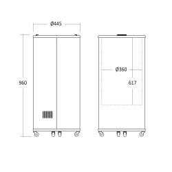 Vitrine cylindrique pour canettes SCANDOMESTIC 26310066BE10000