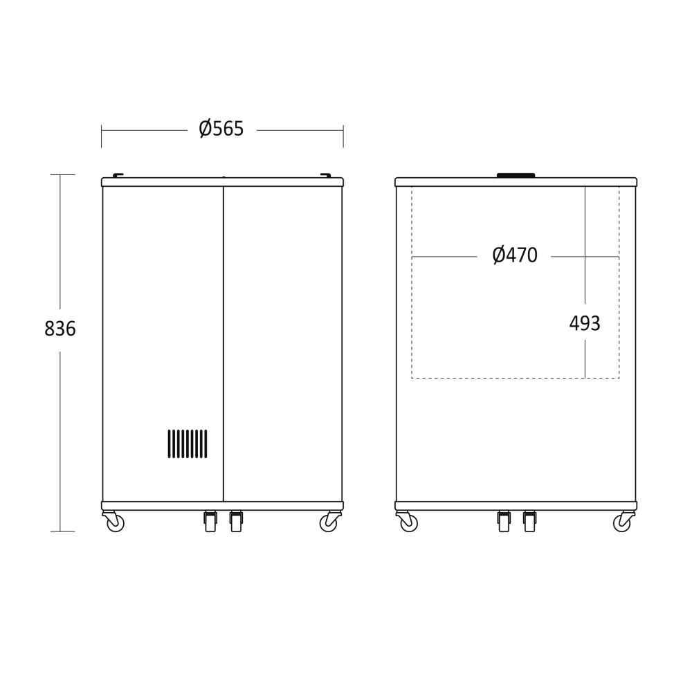 Vitrine cylindrique pour canettes SCANDOMESTIC 26310086BE10000