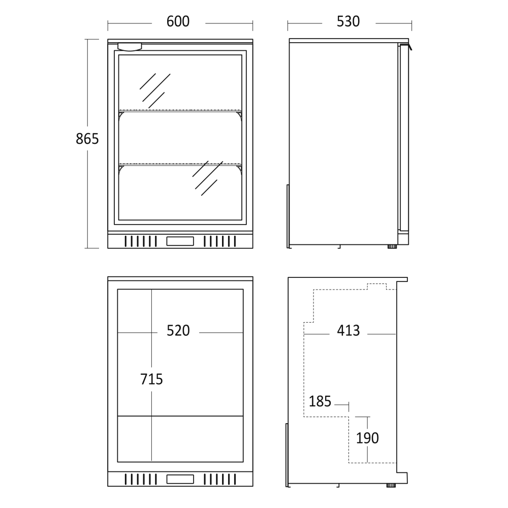 Armoire réfrigérée vitrée SCANDOMESTIC 26311010000BB141HBA