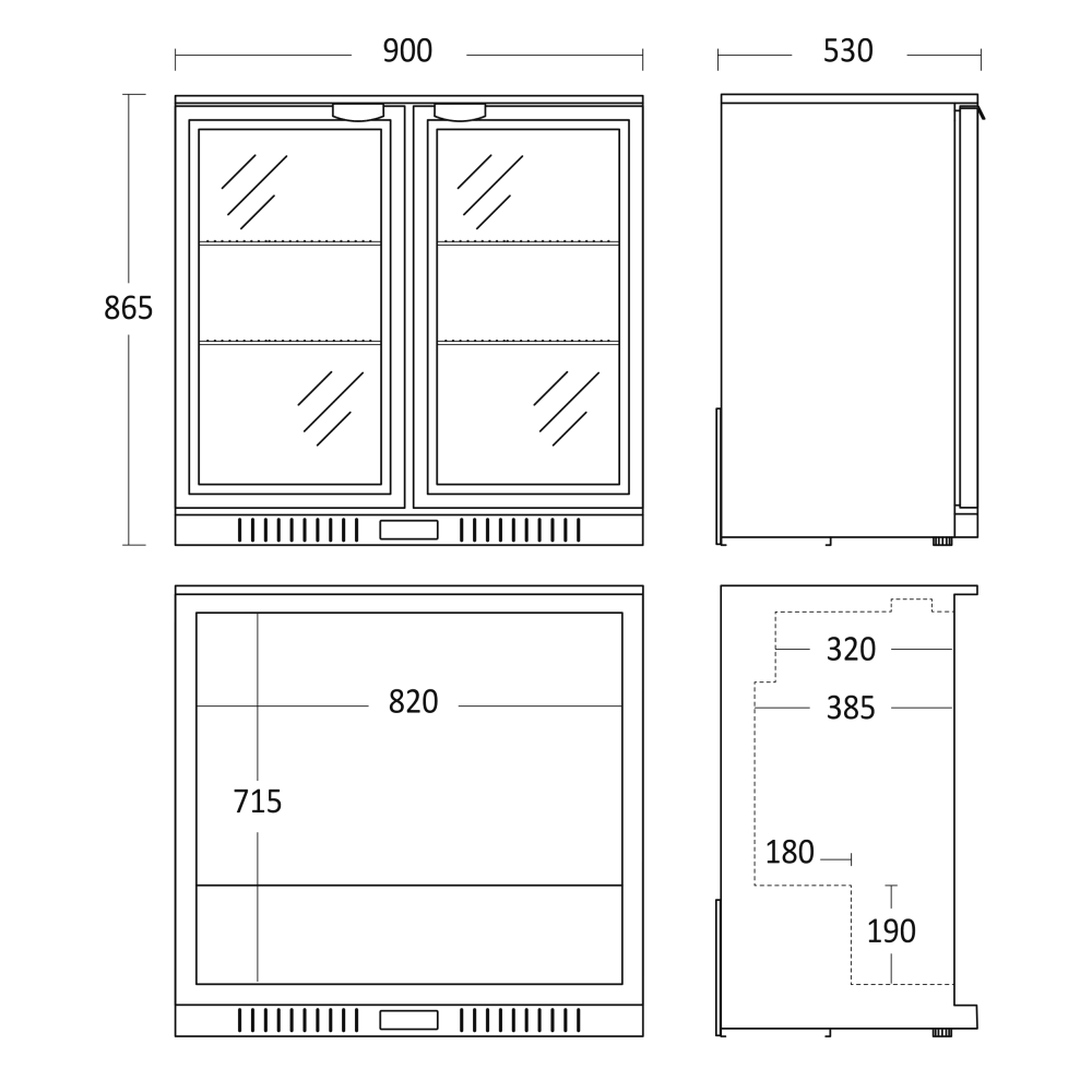 Armoire réfrigérée vitrée SCANDOMESTIC 26311010000BB211HBA