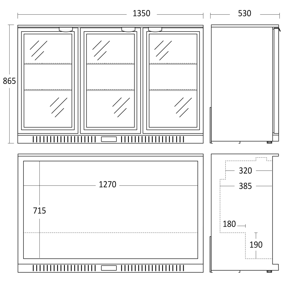 Armoire réfrigérée vitrée SCANDOMESTIC 26311010000BB311HBA