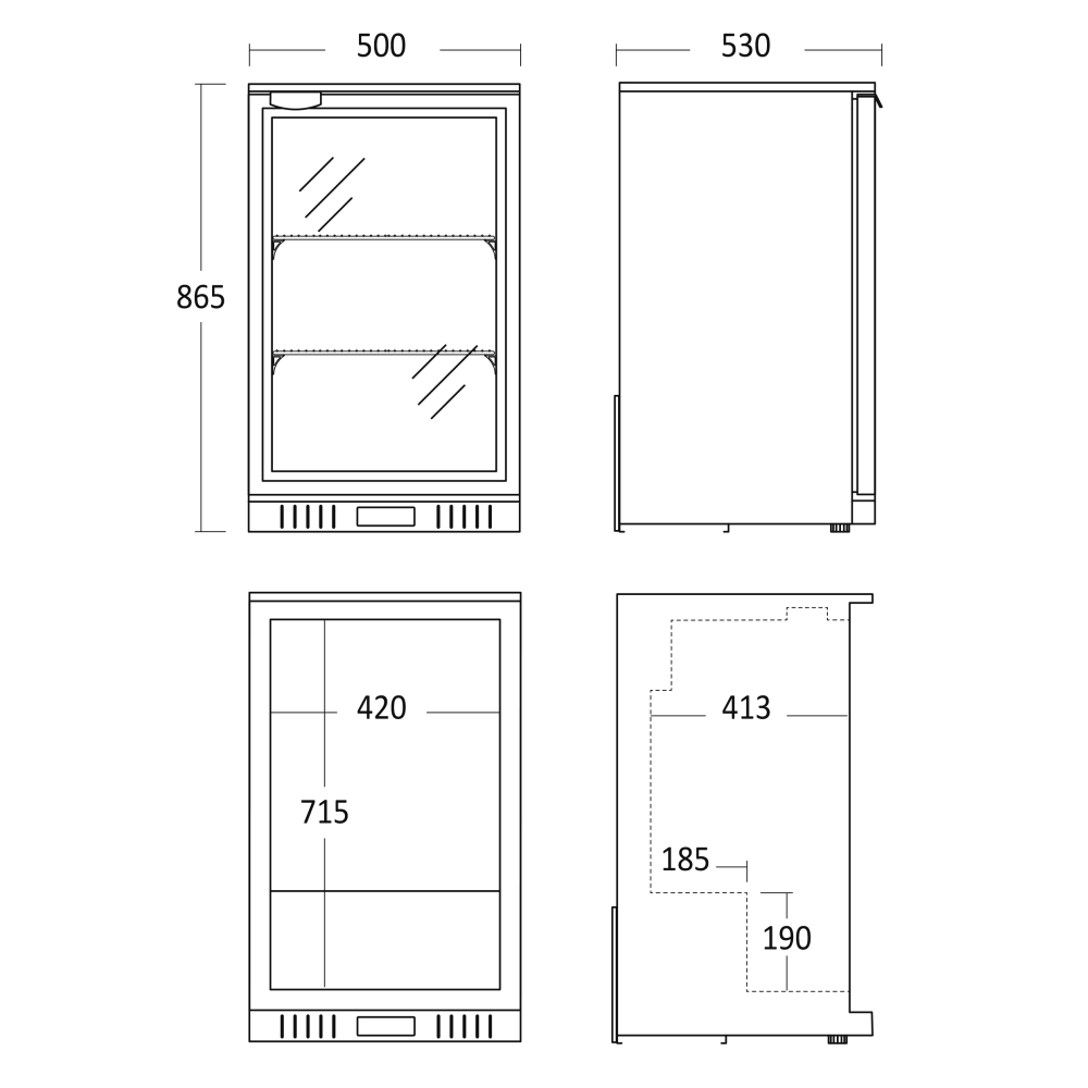 Armoire réfrigérée vitrée SCANDOMESTIC 26311010000SC131HE