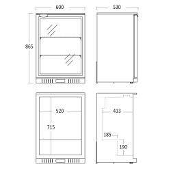 Armoire réfrigérée vitrée SCANDOMESTIC 26310141HE310000