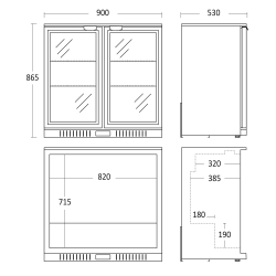 Armoire réfrigérée vitrée SCANDOMESTIC 26310211HDE10000