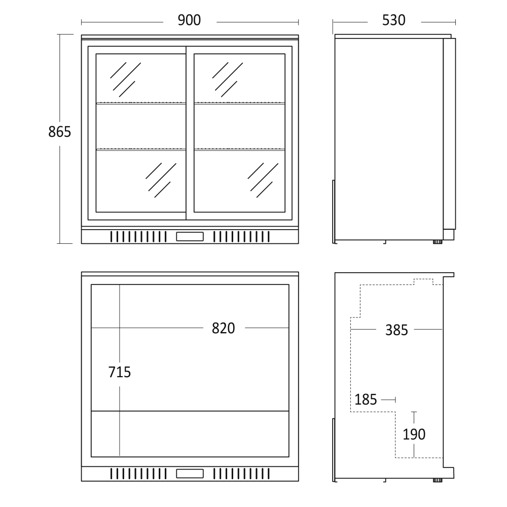 Armoire réfrigérée vitrée SCANDOMESTIC 26310211SLE110000