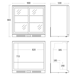 Armoire réfrigérée vitrée SCANDOMESTIC 26310211SLE110000
