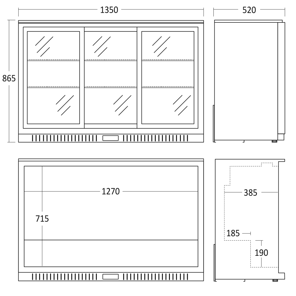 Armoire réfrigérée vitrée SCANDOMESTIC 26310311SLE310000