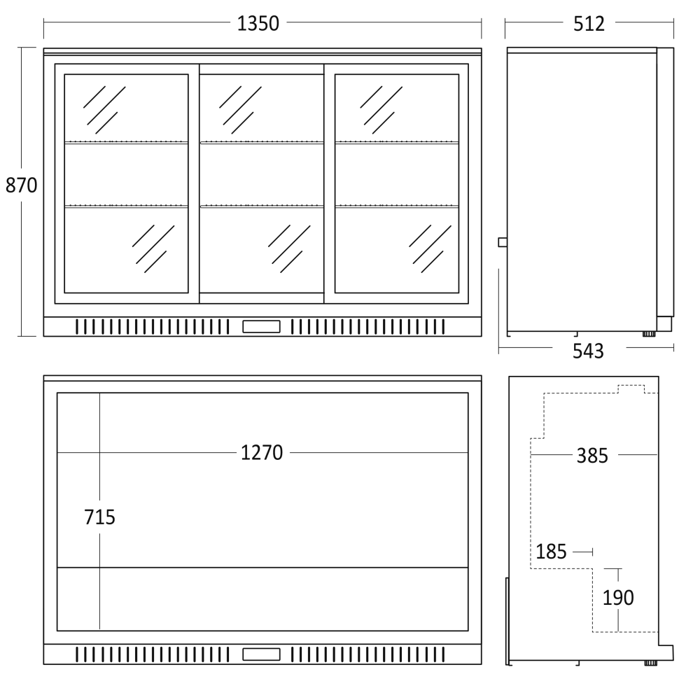 Armoire réfrigérée vitrée SCANDOMESTIC 26311010000BB311SLBB