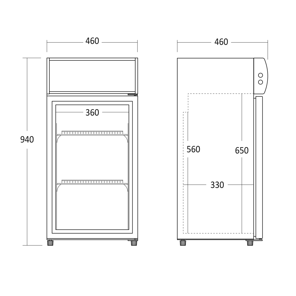 Armoire réfrigérée vitrée SCANDOMESTIC 26310081BE10000