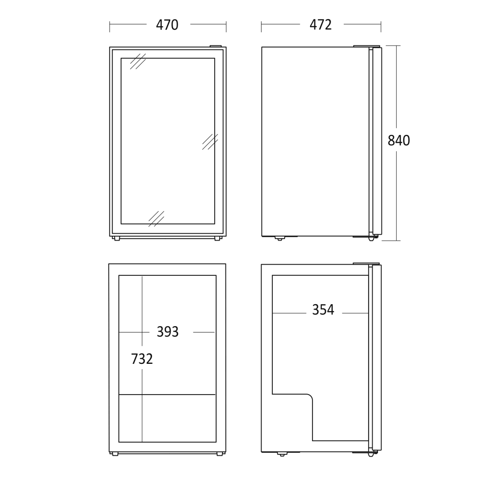 Armoire réfrigérée vitrée SCANDOMESTIC 35311110000DC98BB