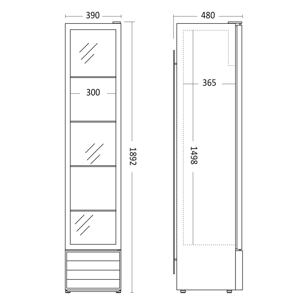 Armoire réfrigérée vitrée SCANDOMESTIC 26311110000SD226BE