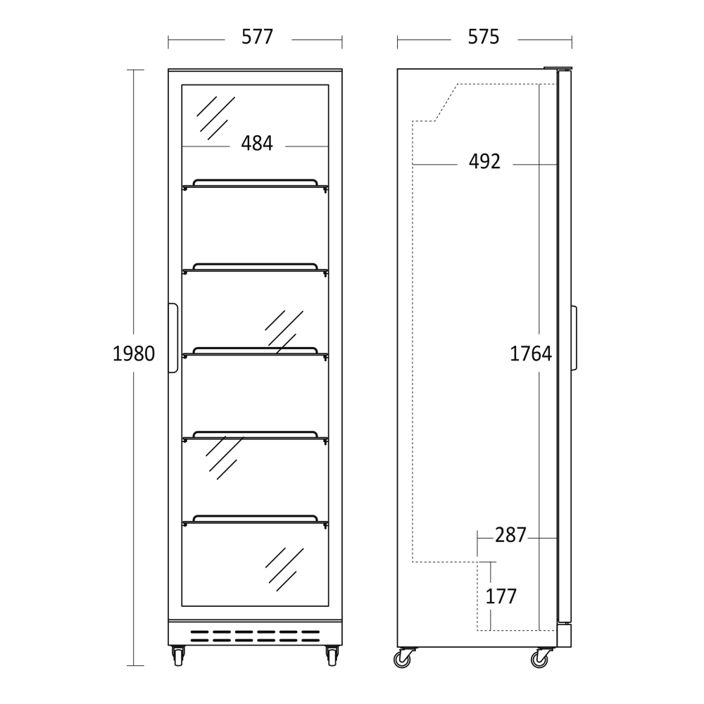 Armoire réfrigérée vitrée SCANDOMESTIC 26310430E110000