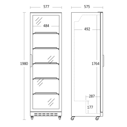 Armoire réfrigérée vitrée SCANDOMESTIC 26310430E110000