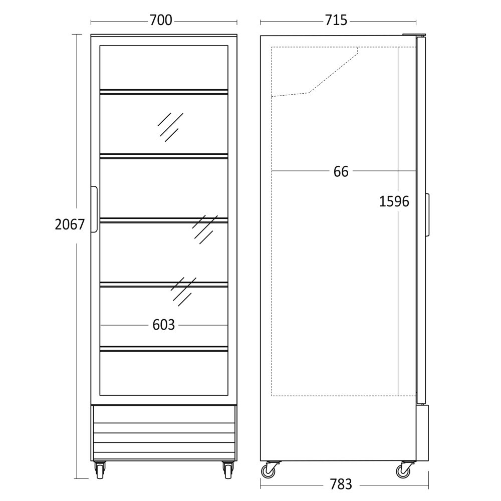 Armoire réfrigérée vitrée SCANDOMESTIC 26310726BE10000